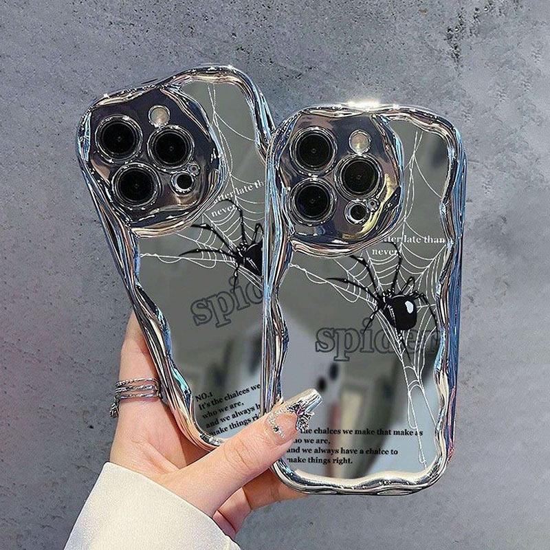 Electroplated Spider for Apple Phone Case 12For15pro Phone Protection Case IPhone 14promax/13