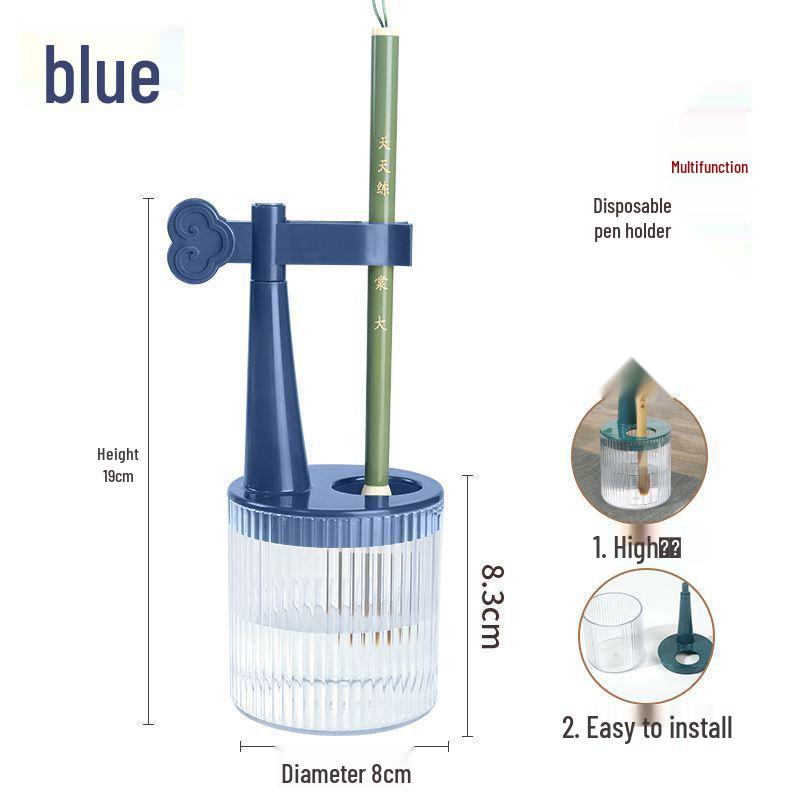 Yu Bao Ge Multipurpose Pen Holder & Calligraphy Brush Rest with Ink Tray & Drying Clip