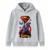 Kids Boys Girls Long Sleeve Hoodie Super Hero Print Casual Pullover Sweatshirt for Children Daily Wear