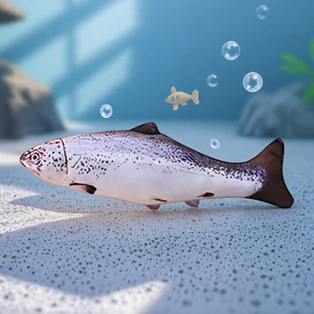 Interactive Catnip Plush Simulation Fish Chew Toys for Cats Soft 3D Fish Shape Catnip Filled Toys