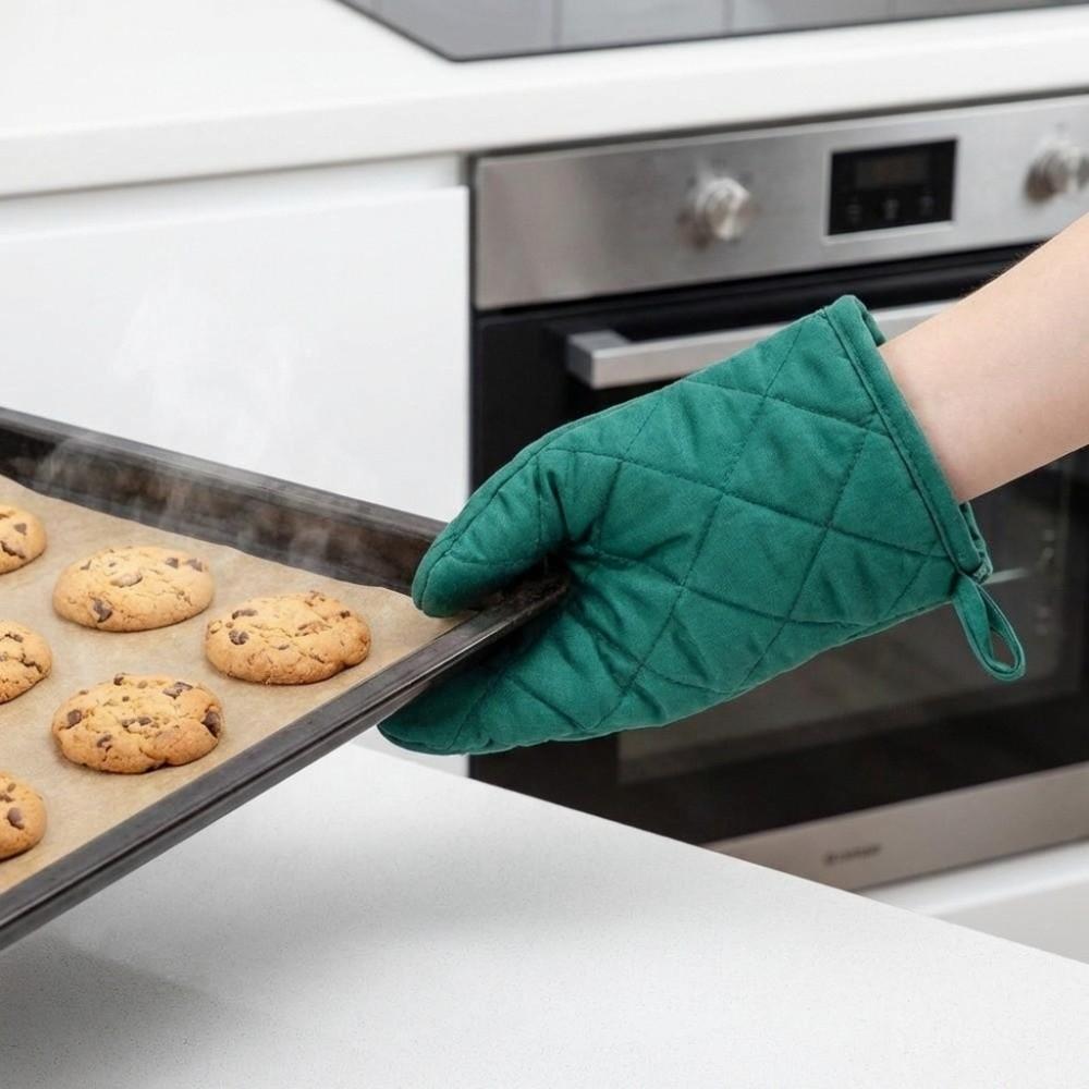 2PCS Hanging Microwave Gloves Non-Slip Grilling Mitts Multifunctional Antiscald Oven Mitts BBQ