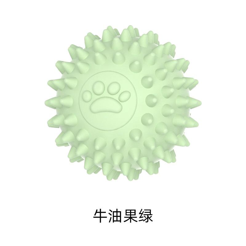 Interactive Dog Toy Ball Long-lasting Tpr Paw Print Ball For Chewing And Teeth Cleaning Assorted Colors Medium Size 35g
