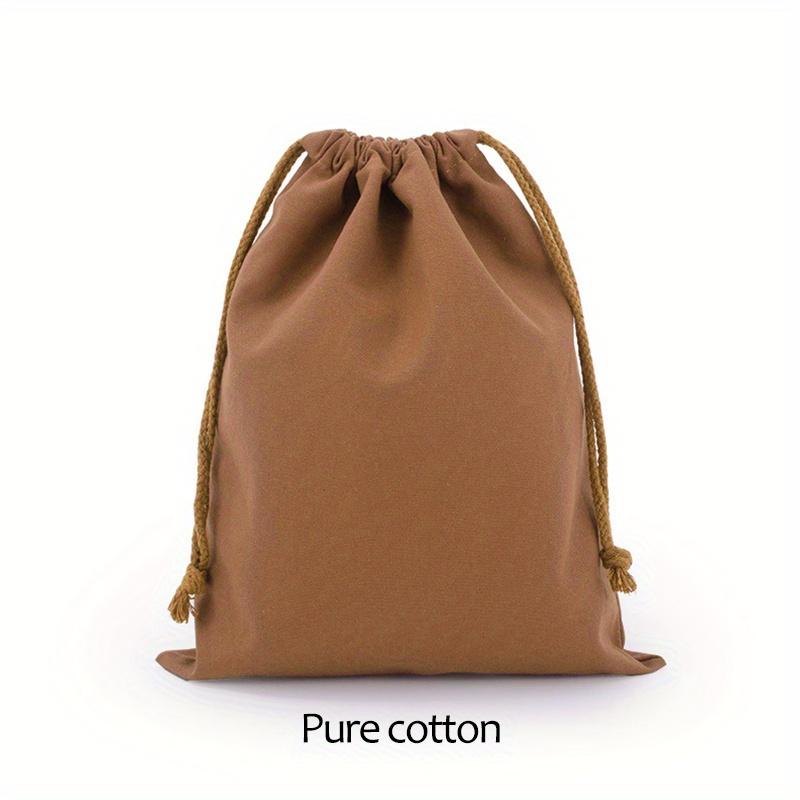 Cotton Drawstring Storage Bag White Canvas Bags for Candy Gift Package Pouch Reusable Home Sundries Organize Dustproof Sacks