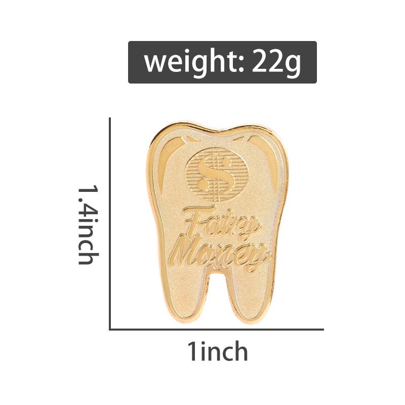 Tooth Fairy Commemorative Coin Children's Encourage Award Tooth Replacement Souvenir Non-currency Coins Game Novelty Coins