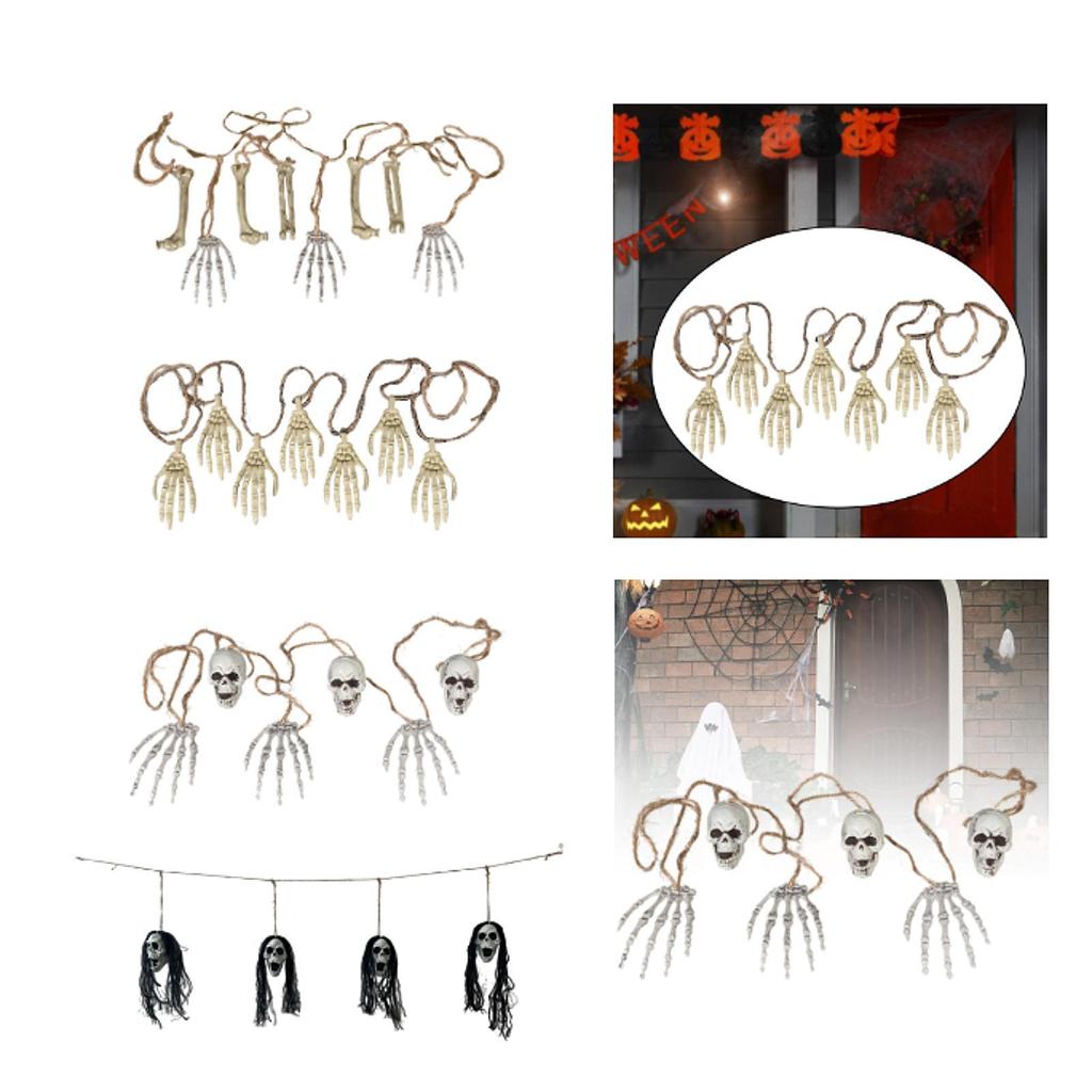 Scary Skeleton Hanging Ornament Party Supplies for Backyard Patio Farmhouse