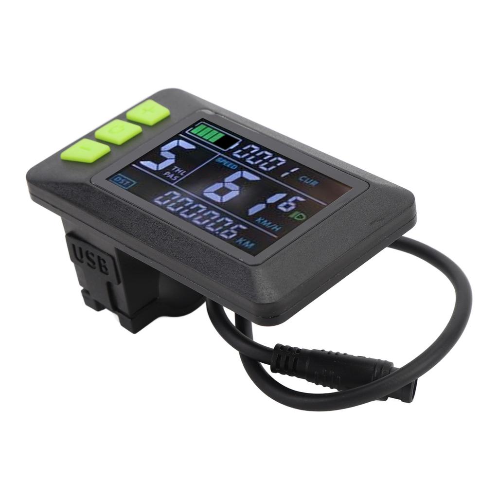 Electric Scooter LCD Display Meter 6 Pin Water Resistant Electric Scooter Display Control Panel for 24V 36V 48V 52V 60V