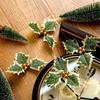 5-50PCS Christmas Holly Berries with Green Leaves DIY Wreath Artificial Fake Flowers Red Berry Decor For Xmas Tree New Year
