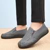 Atmungsaktive Mesh-Sandalen für Herren im Sommer für mittlere und ältere Menschen - Rutschfest, Geschlossene Zehenpartie, Freizeit-Schuhwerk