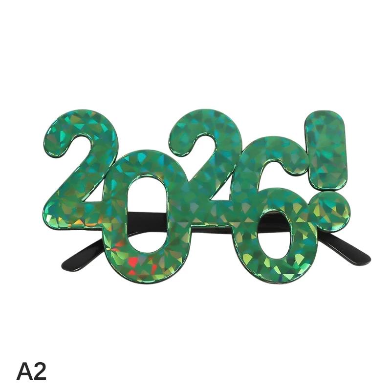 2026 Number Eyeglasses Happy New Year Glasses Diamond Glitter Sunglasses Cosplay Prop Xmas Party Decoration Funny Glasses