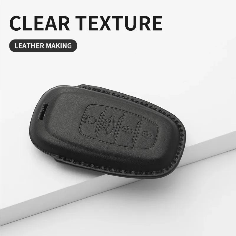 Car key bag Case Cover For FAW Hongqi  E-HS9 High-end H5 H9    Car Keyring Luxury Leather Auto Accessories