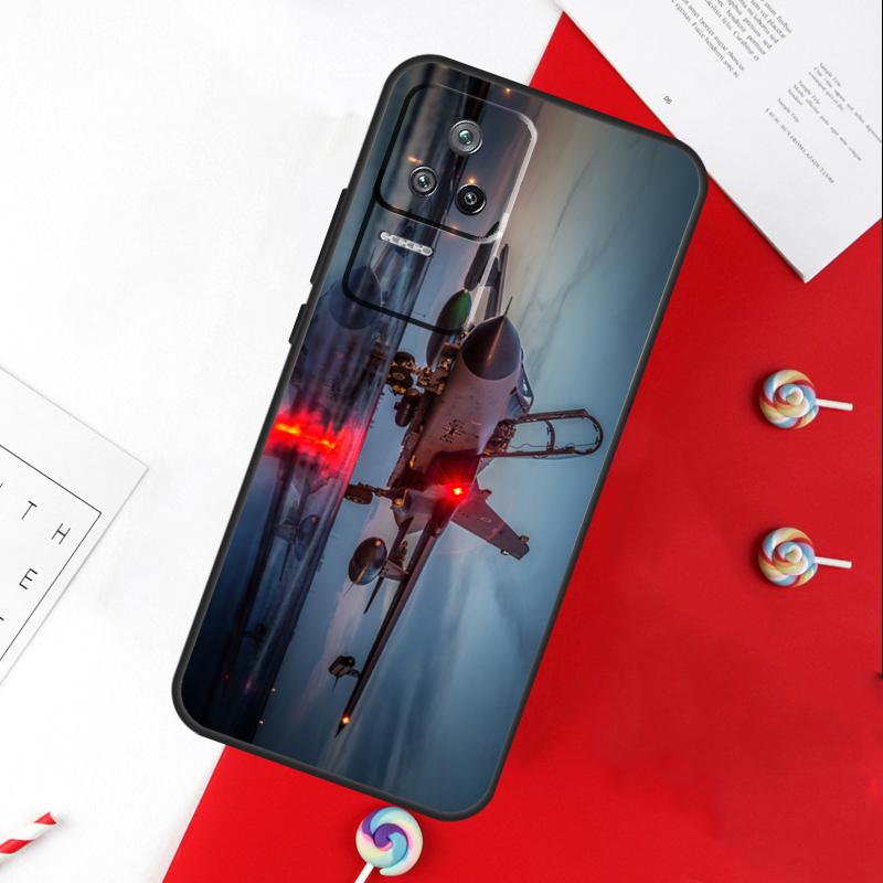 Fighting Plane Aircraft Cover For Xiaomi 14 Ultra 15 13 11T 12T 13T 14T Pro POCO X7 Pro X3 X5 X6 M6 F5 F6 Pro Case