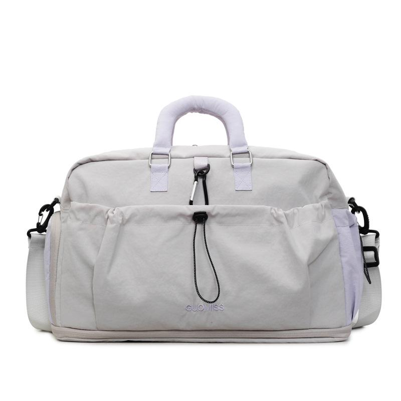 Large Capacity Travel Duffle Bag Waterproof Sports Gym Bag with Multiple Pockets серый