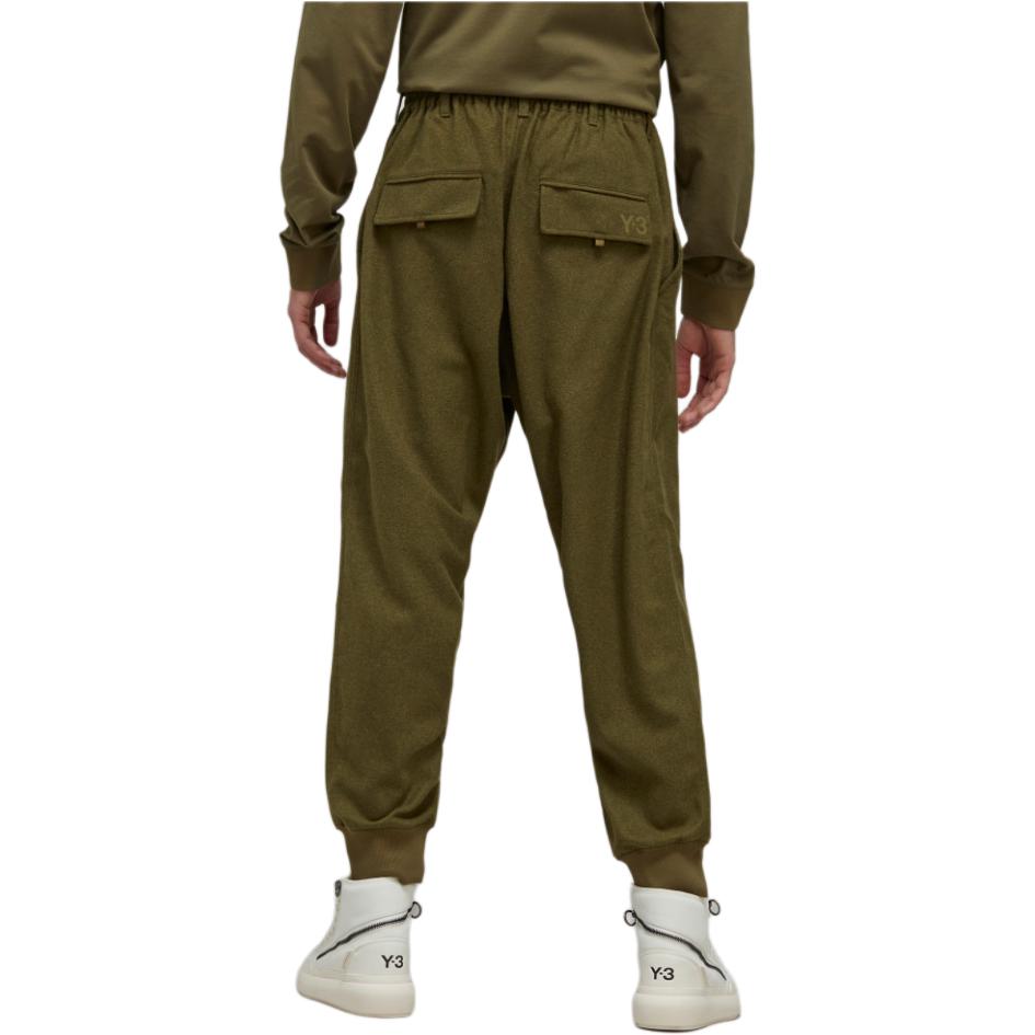 Y-3 FW22 Solid Color Drawstring Cuffed Sweatpants Men bottoms Green HT4475