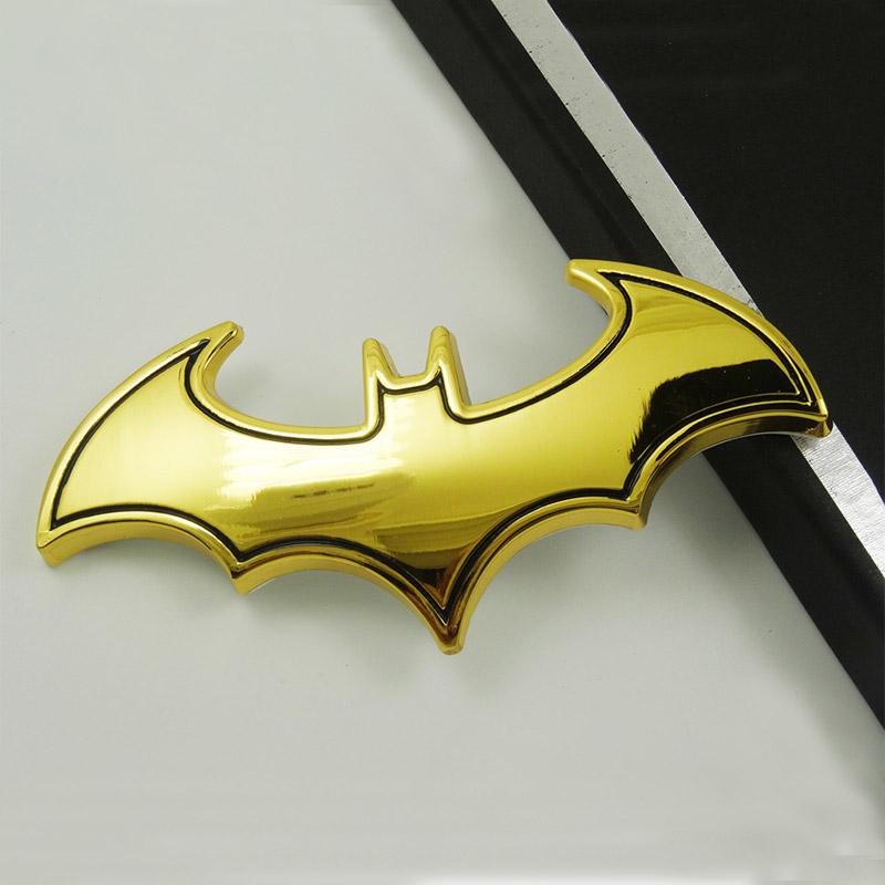 Metal 3D Bat Stickers Auto Car Logo Cartoon Bat Sticker Metal Badge Emblem Tail Decal Motorcycle Car Acssories