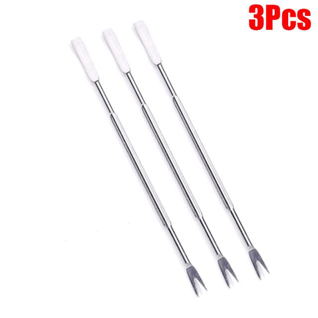 

5//3/1 шт. игла для морепродуктов, лобстеров, крабов, 17 см, нержавеющая сталь, многофункциональная, двойная игла для грецкого ореха, вилка для фруктов, кухонный гаджет