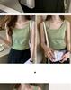Women's Spring Summer Ice Silk Knit Camisole - Slimming Sleeveless Inner Base Layer with Beautiful Back Design.