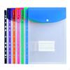 Dosar cu inele, format Letter, 11 găuri, Capacitate mare, Organizator transparent impermeabil pentru documente, Colorat