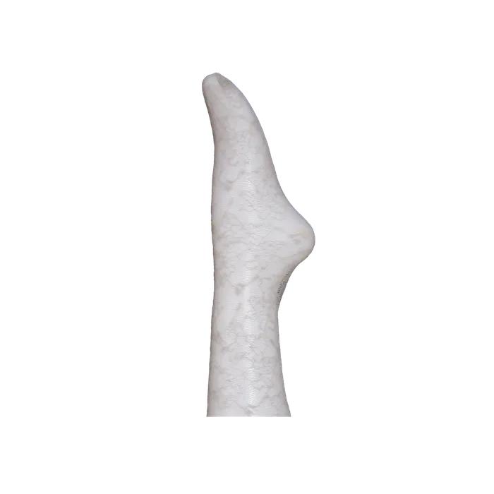 Soft Lace Veil Stockings (Light Gray)