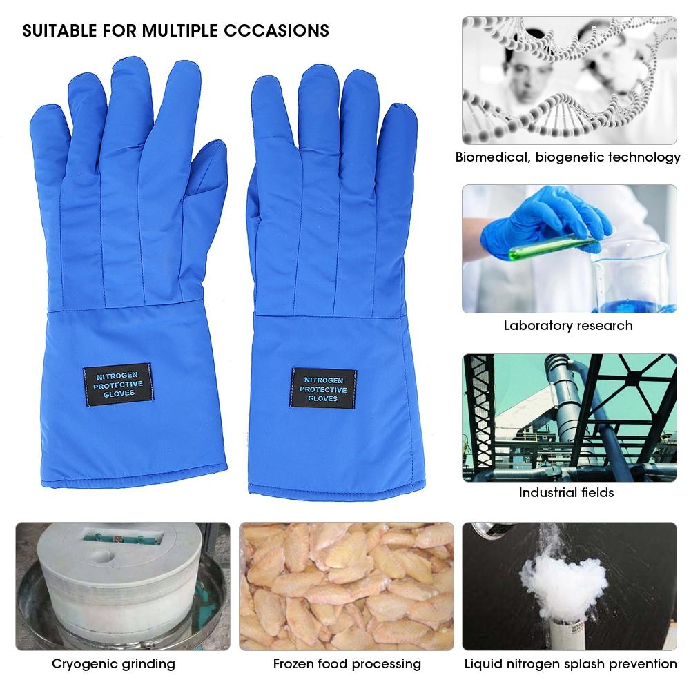 38cm Long Cryogenic Gloves Waterproof Low Temperature Resistant Liquid Nitrogen Protection
