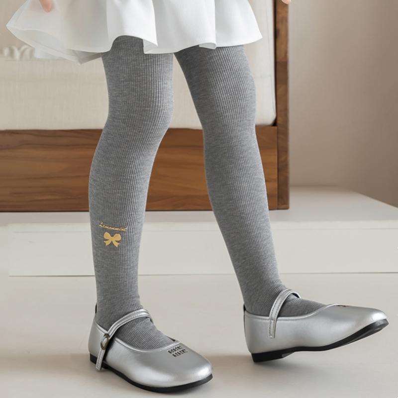Herbst Retro Schleife Kind Atmungsaktiv Weich Strumpfhose Prinzessin Mädchen Leggings Baby Kinder Strumpf Warm Baumwolle Strumpfhose