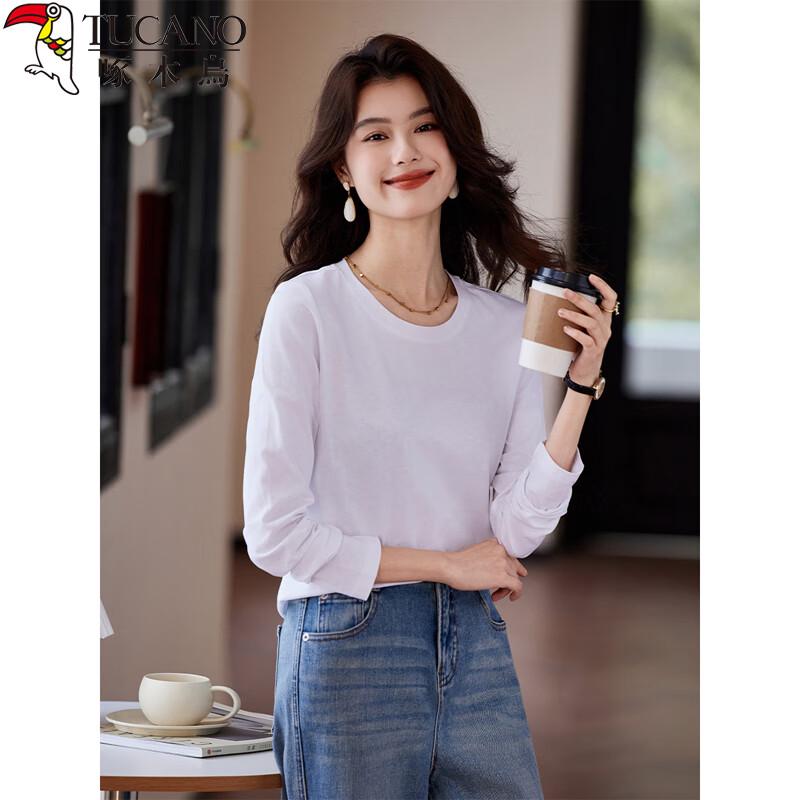 Woodpecker Women s Pure Cotton Long Sleeve Round Neck Base Layer Top S