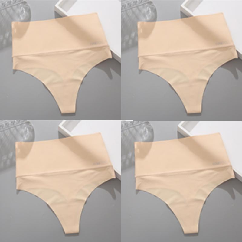 FINETOO 4PCS Intimates Lingerie Shapewear Panties Bodyshaper High Waist Seamless Thong Women Panties Underwear Anti-bacteria Female