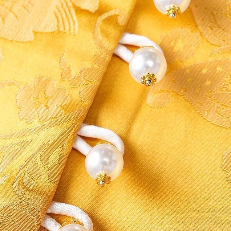 2025 Vest Vest Women's Vest Buckle Folded Top Temperament Retro Style Jacquard