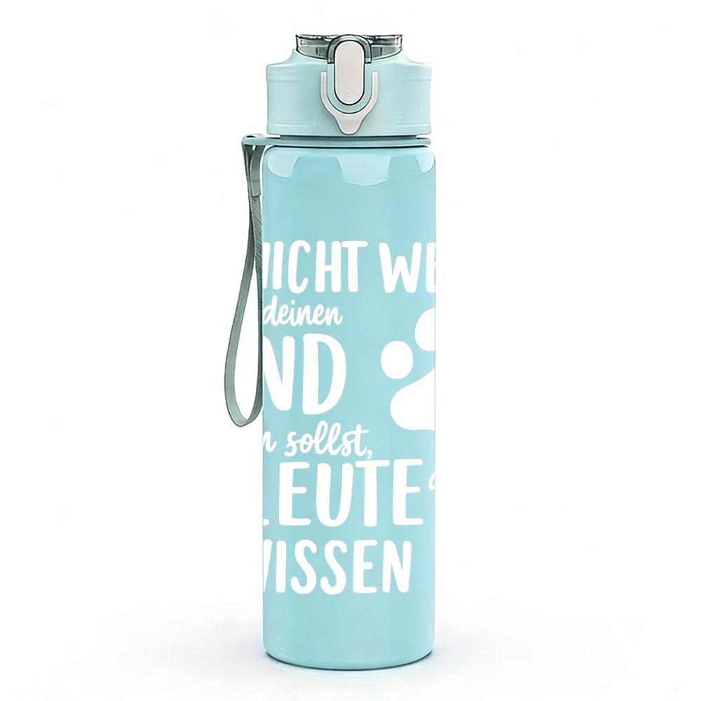 1PC Light Grey Simple Text Print 750ml Color Plastic Sports Water Bottle Leakproof Flip Straw Lid Suitable for Sports Office Home Use