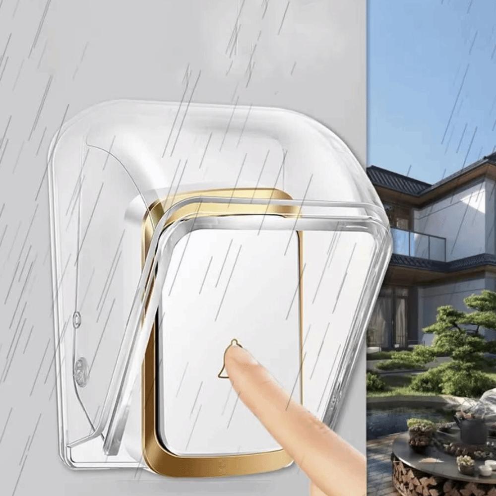 Transparent Wireless Doorbell Cover Protective Weatherproof Door Bell Protector Dustproof DIY Doorbell Rain Cover All Seasons