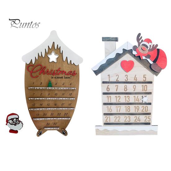 Christmas Advent Calendar House Smooth Edge Burr-Free 25 Days Countdown Calendar Wall Art Decoration