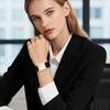 Round Wristwatch with Leather Waterproof for Daily Suitable for Formal and Day Black Women's Strap, Fashionable, Simple, Classic, Use, Occasions,