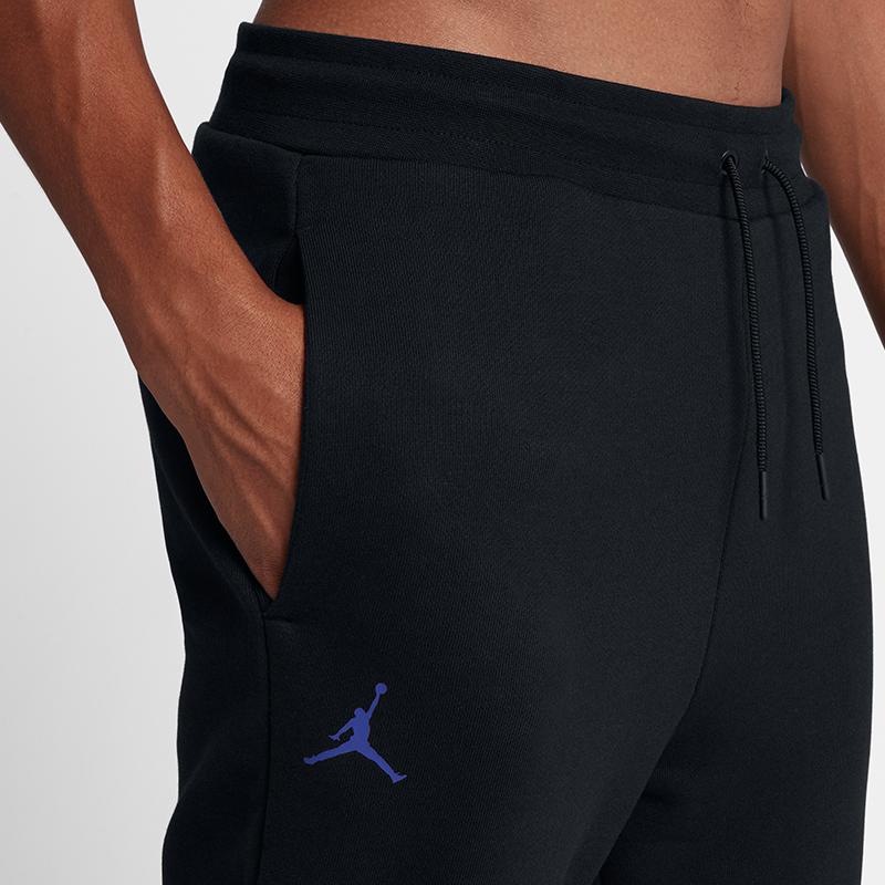 Jordan Sportswear Legacy Letter Logo Print Cuffed Knit Joggers Men Joggers Black BQ0196-010