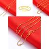 Brass Gold Plated Necklace Trendy Water Wave Design Gift For All**