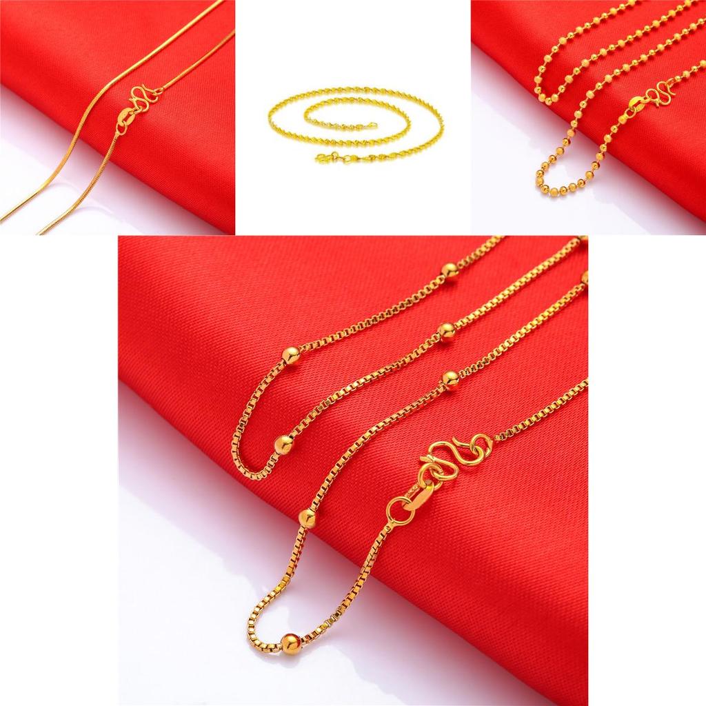 Brass Gold Plated Necklace Trendy Water Wave Design Gift For All**