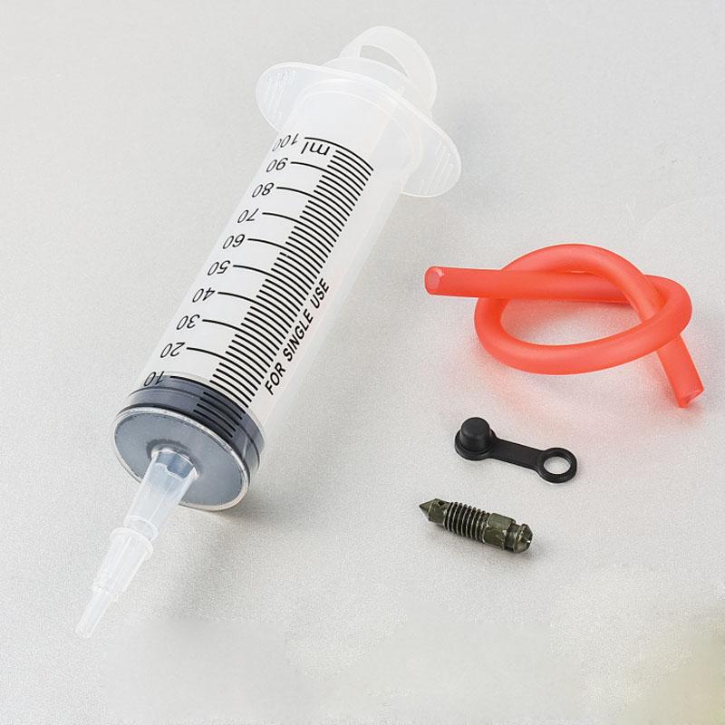 Brake Fluid Bleeder Pump with Syringe & Hose - Motorcycle & Scooter Disc Brake Air Bleeding Tool