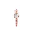 Rose Gold Women's Quartz Watch with Thin Steel Band & Diamond-Set Hands