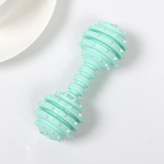 Dog Chew Toy Spiky Barbell Dog Toy with Built-in Bell to Relieve Boredom Interactive Teeth Cleaning Toy for Aggressive Chewers