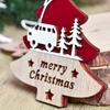 4pcs DIY Christmas Tree Wooden Pendant Handmade Christmas Hanging Decoration  Children Gifts