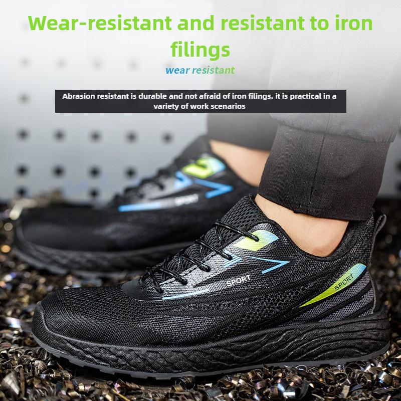 Plastic Toe Safety Boots Industry Anti Smash Shoe Lightweight Comfortable Safety Shoes Puncture Proof Durable Sneakers for Work