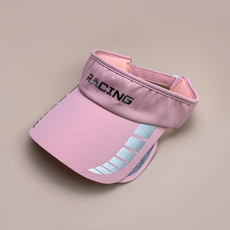 Quick-Drying Offset Letter Retractable Brim Sun Hat Men'S And Women'S Shade Outdoor Riding Empty Top Hat
