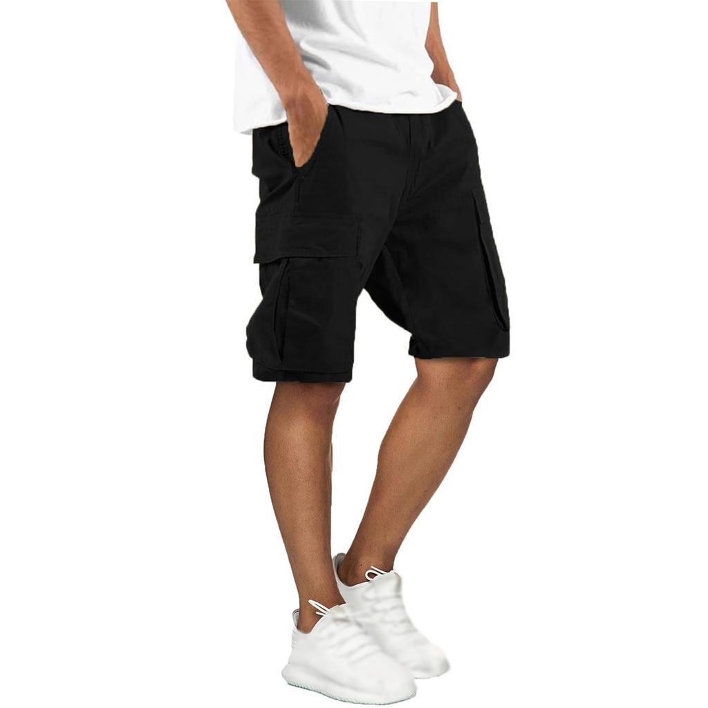 Summer new men's casual multi-pocket men's shorts men's running casual sports fitness shorts