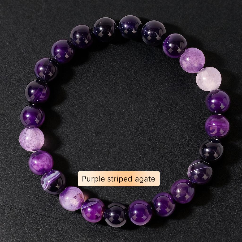 Festive Gifts Assorted Natural Stone Beaded Bracelet Set Crystal Fashion Jewelry For Men And Women Daily Wear Simple Versatile Accessory