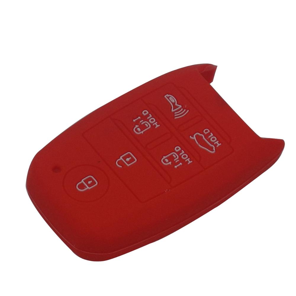 

jingyuqin 6 кнопок дистанционного силиконового автомобильного ключа чехол Proctetor для Kia K3 K5 Grand Carnival Sorento Sedona Smart красный