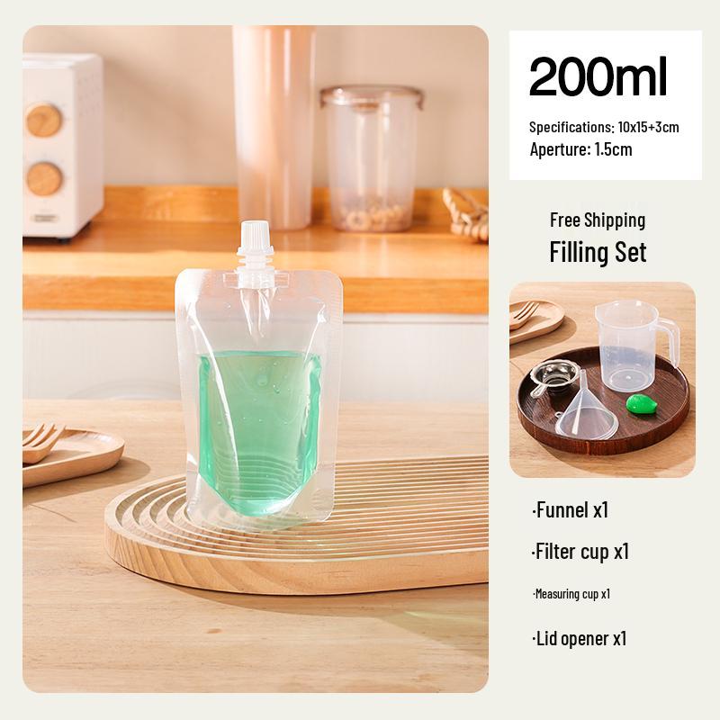 Large Transparent Spout Pouch for Cereal, Grain, Milk Tea, or Soy Milk Portioning and Sealing
