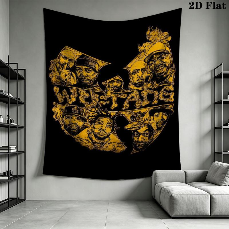 Tang Clan Wall Tapestry Aesthetic Wall Hanging Printed Fabric Blanket Decorative Tapestries for Bedroom Living Room Home Decor