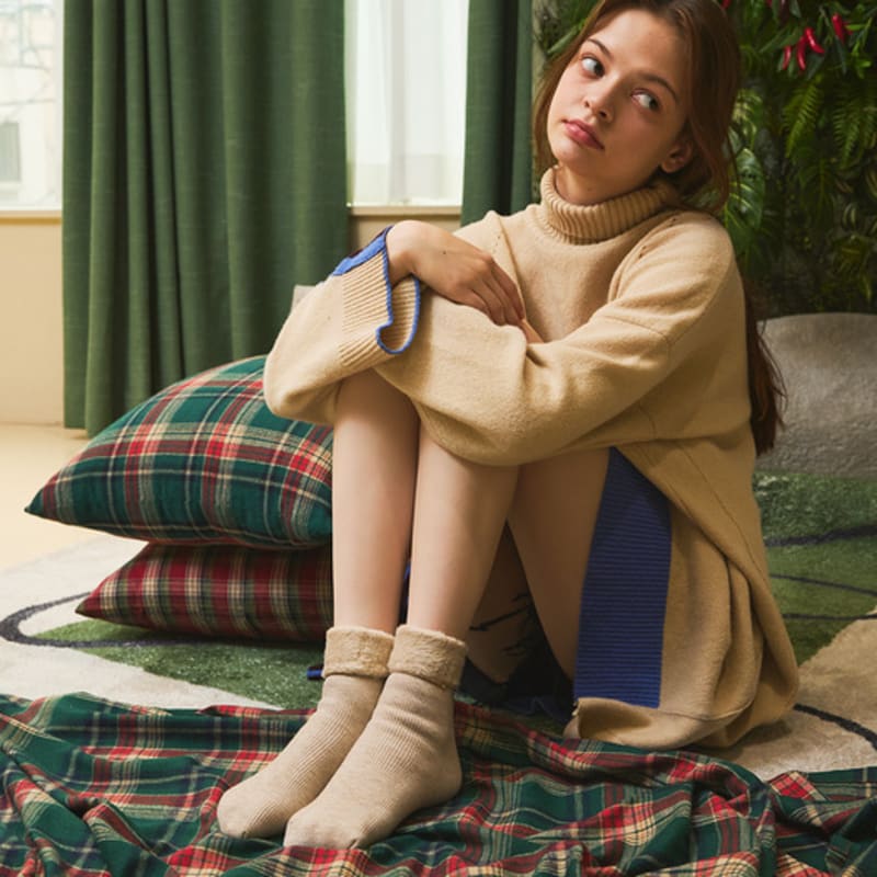 biarritz socks rich warm hug fleece socks 4 colors