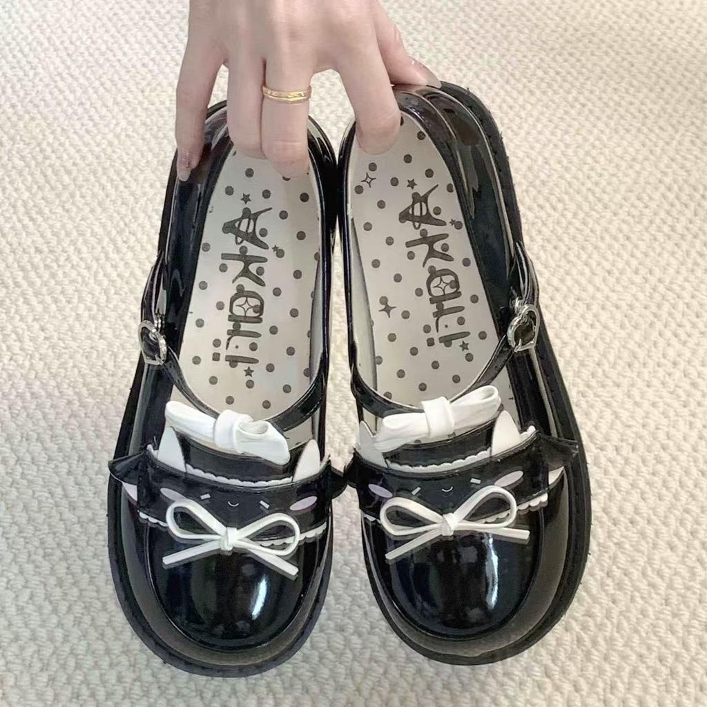 Small Leather Shoes Women's Spring and Summer New Bow Japanese British Style Platform French Mary Jane Single Shoes