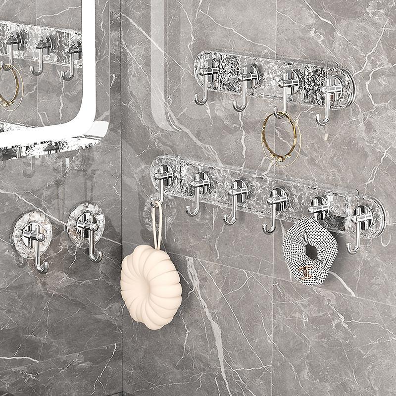 Plastic Adhesive Hooks Set With Strong Hold For Bathroom Kitchen And Home Organization
