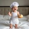 Roupa de Chef Infantil para Brincar de Faz de Conta Roupinha de Pequeno Chef para Bebê para Apresentação e Fotografia
