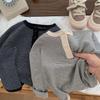 Kids' 2025 Korean-Style Striped Long-Sleeve T-shirt - Boys & Girls, Autumn Collection C0209